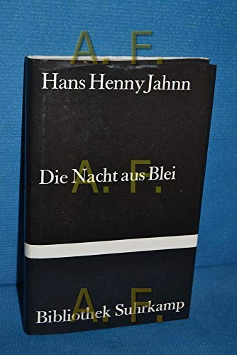 Hans Henny Jahnn: Die Nacht aus Blei (German language, 1980, Suhrkamp)