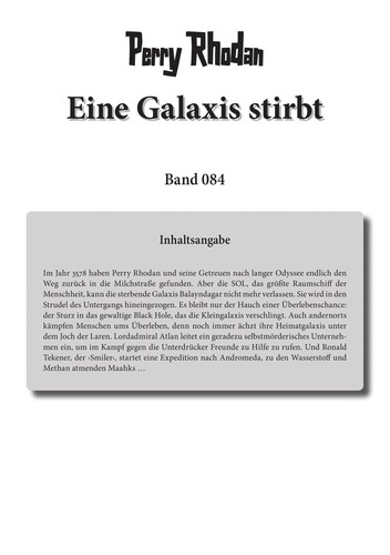 Hubert Haensel: Eine Galaxis stirbt (German language, 2003, Pabel-Moewig)