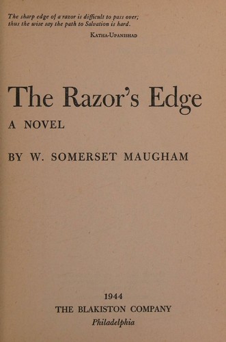 William Somerset Maugham: The Razor's Edge (1944, Triangle Books)