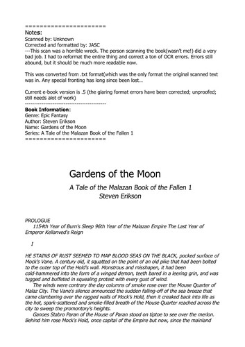Gardens of the moon (2008, Bantam)