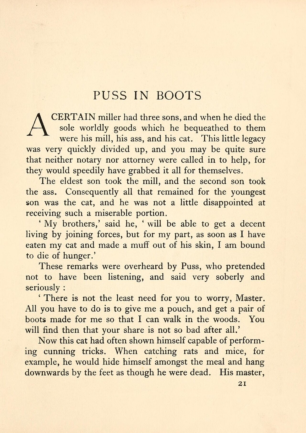 Charles Perrault: Puss in Boots (1921, Dodd, Mead & Co.)