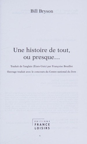 n/a: Une histoire de tout ou presque (2007, Éd. France loisirs)