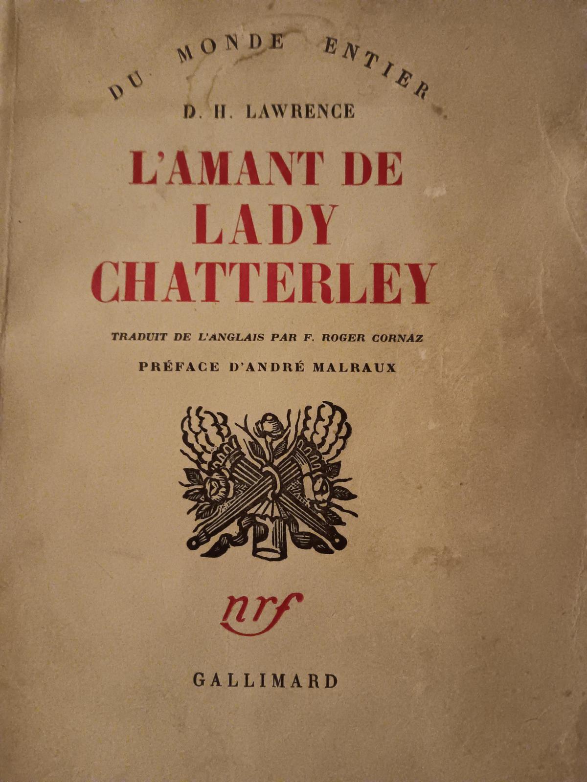 D. H. Lawrence: L'Amant de lady Chatterley (French language, 1932, Éditions Gallimard)