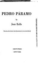 Rulfo, Juan.: Pedro Páramo (1969, Grove Press)