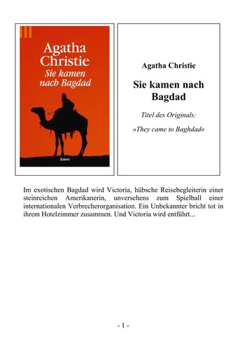 Agatha Christie: Sie kamen nach Bagdad (German language, 2008, Fischer Taschenbuch)