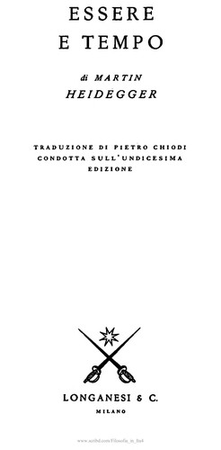 Essere e tempo (Italian language, 1990, Longanesi)