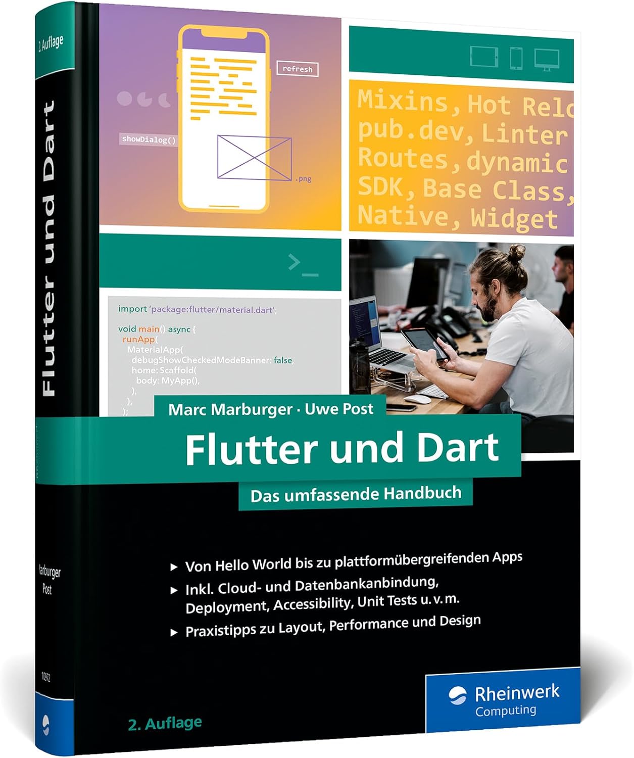 Marc Marburger, Uwe Post: Flutter und Dart (Hardcover, German language, 2025, Rheinwerk)