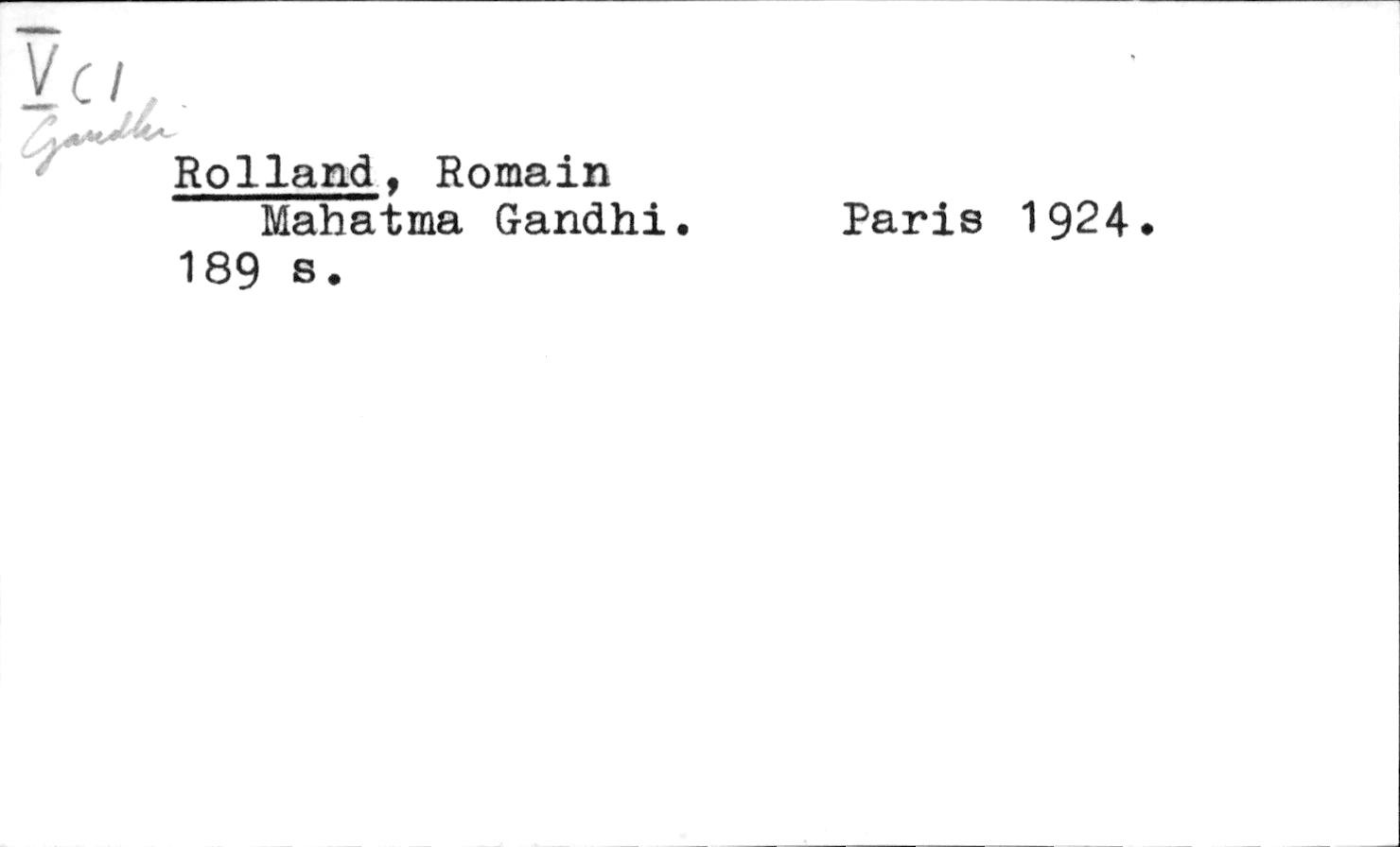 Romain Rolland: Mahatma Gandhi. (Hardcover, 1924)