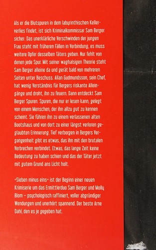 Arne Dahl: Sieben minus eins (Paperback, Piper Verlag GmbH)