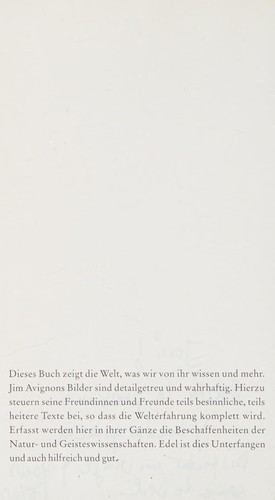 Jim Avignon: Welt und Wissen (German language, 2003, Verbrecher-Verl.)