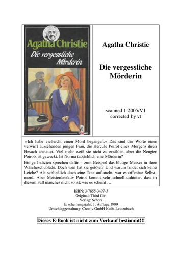 Agatha Christie: Die vergessliche Mo rderin (German language, 1999, Loewe)