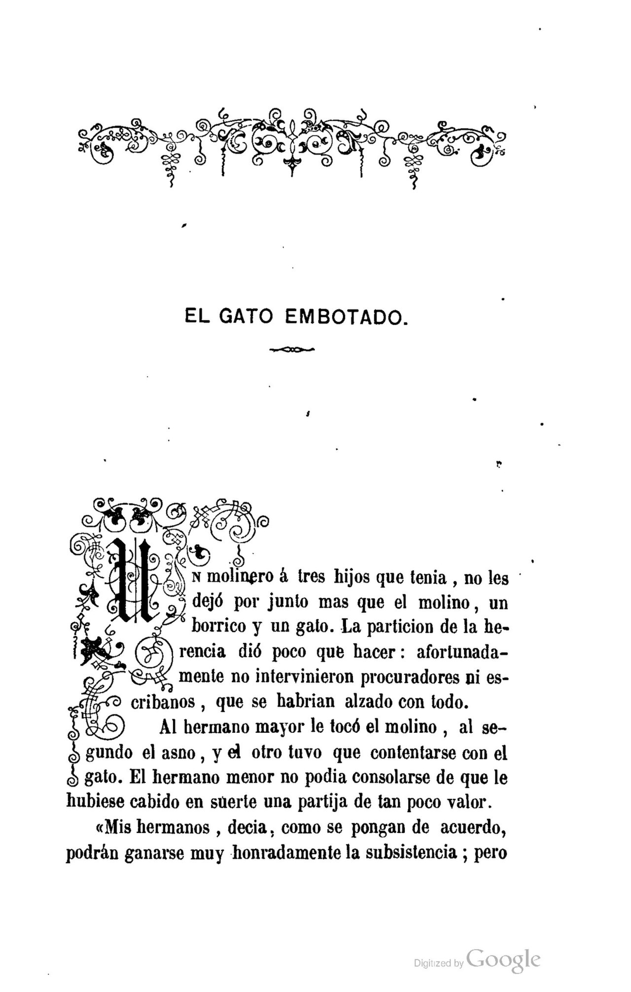 Charles Perrault: El gato embotado (Spanish language, 1862)