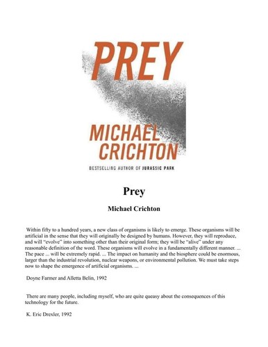 Michael Crichton, Michael Crichton: Prey (EBook, 2002, HarperCollins)