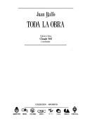 Rulfo, Juan.: Toda la obra (Spanish language, 1992, ALLCA XXe, CSIC)