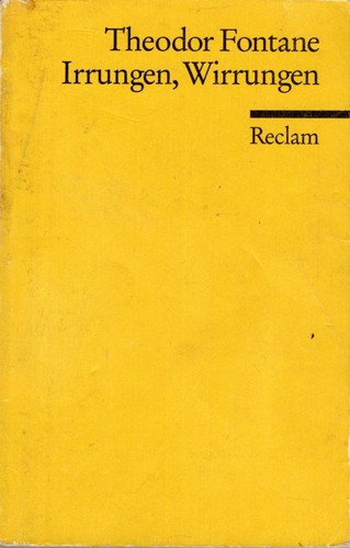 Theodor Fontane: Irrungen, Wirrungen (German language, 2001, Philipp Reclam jun.)