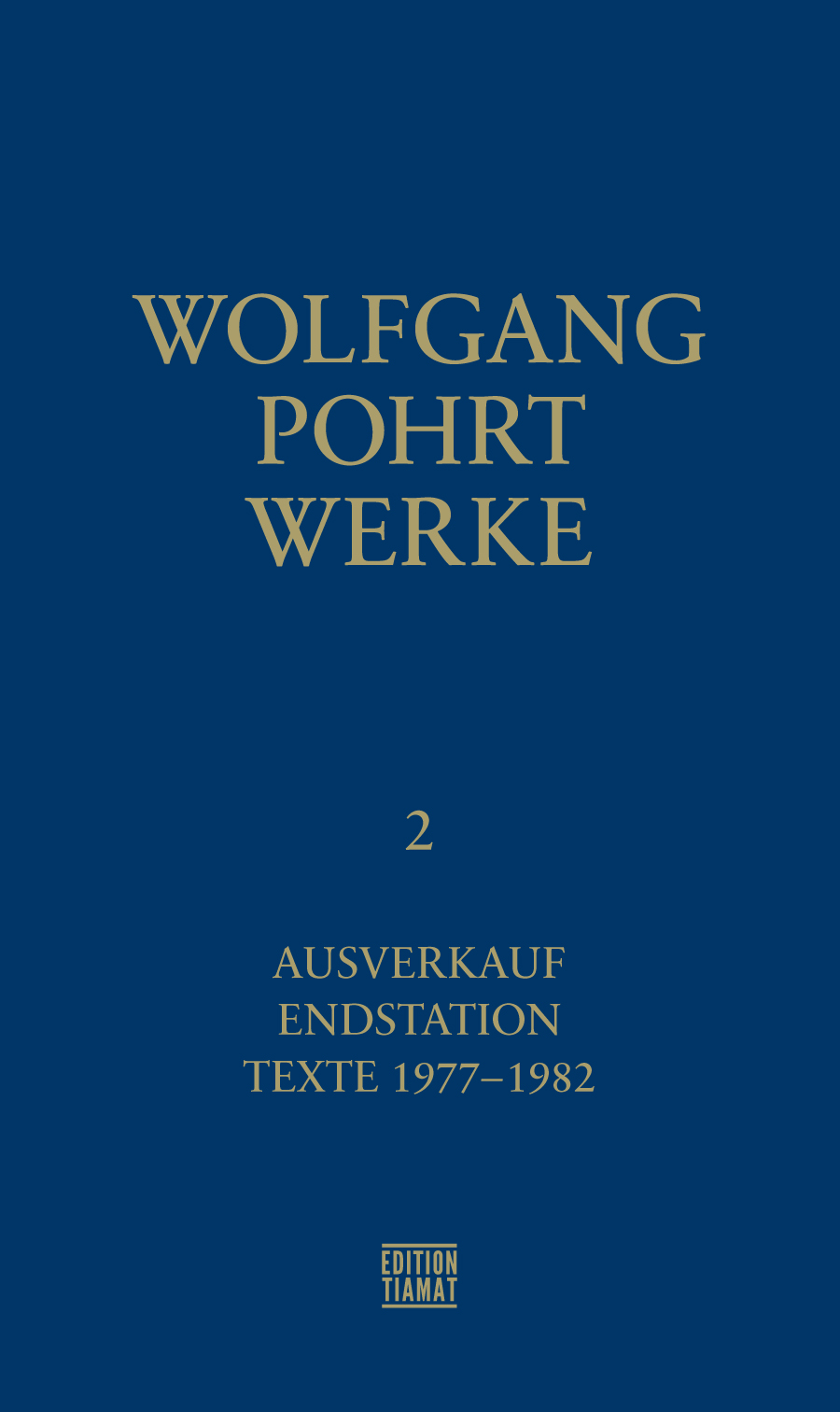 Wolfgang Pohrt: Werke Band 2 (Hardcover, German language, Edition Tiamat)