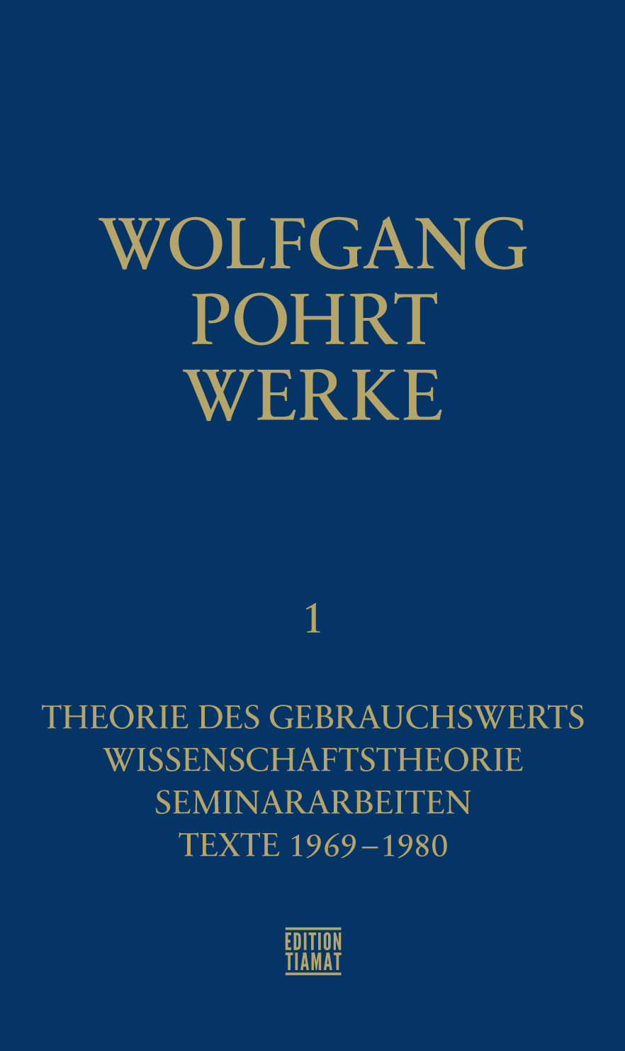 Wolfgang Pohrt: Werke Band 1 (Hardcover, German language, Edition Tiamat)