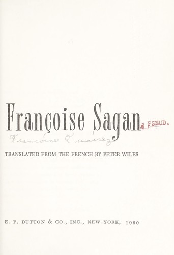 Françoise Sagan: Aimez-vous Brahms (1960, Dutton)