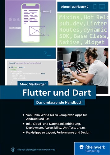 Marc Marburger: Flutter und Dart (Hardcover, 2021, Rheinwerk Verlag GmbH)