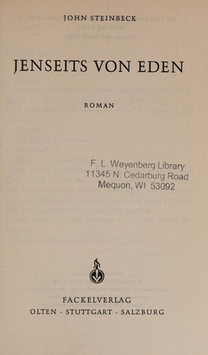 Jenseits Von Eden (German language, 1962, Buchergilde Hutenberg)