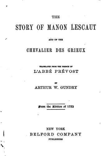 Antoine-François Prévost: The story of Manon Lescaut and the chevalier des Grieux (1935, Heritage Press)