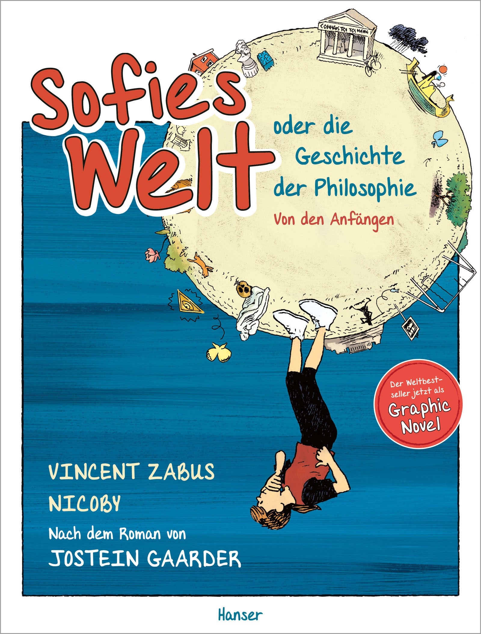 Vincent Zabus, Nicolas Bidet: Sofies Welt oder die Geschichte der Philosophie (GraphicNovel, Deutsch language, Hanser)