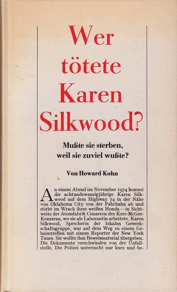 Howard Kohn: Wer tötete Karen Silkwood? (Hardcover, german language)