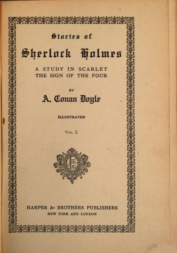 Arthur Conan Doyle: Stories of Sherlock Holmes (Hardcover, 1904, Harper & Brothers Publishers)