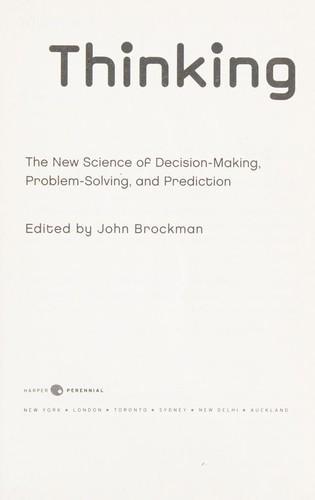 John Brockman: Thinking (2013)