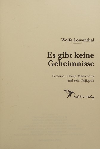 Wolfe Lowenthal: Es gibt keine Geheimnisse (German language, 1993, Kolibri-Verl.)