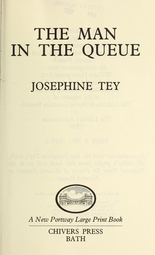 Man in the Queue (Portway) (G K Hall & Co)