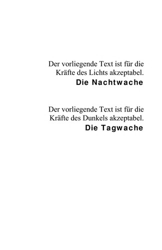 Sergej V. Luk·janenko: Wächter der Ewigkeit (German language, 2007, Heyne, Verlagsgruppe Random House GmbH)