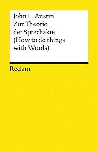 John Langshaw Austin: Zur Theorie der Sprechakte (German language, 1972)