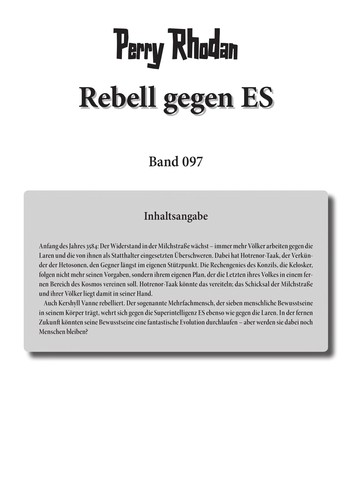 Hubert Haensel: Rebell gegen ES (German language, 2007, Pabel-Moewig)