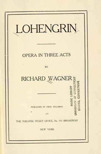 Richard Wagner: Lohengrin (1920, F. Rullman)
