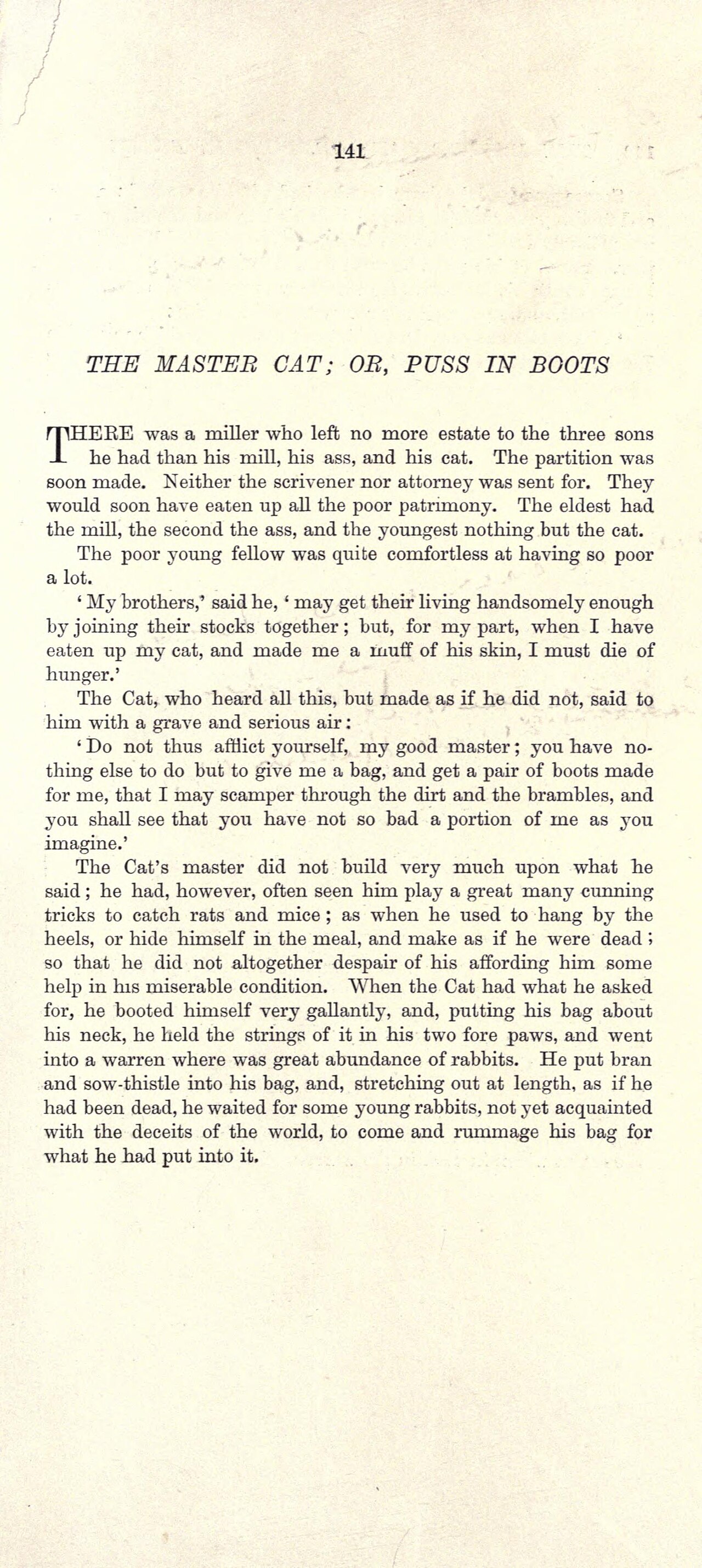 Charles Perrault: The Master cat (1889, Longman)