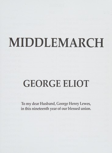 George Eliot: Middlemarch (2016, [CreateSpace Independent Publishing Platform])