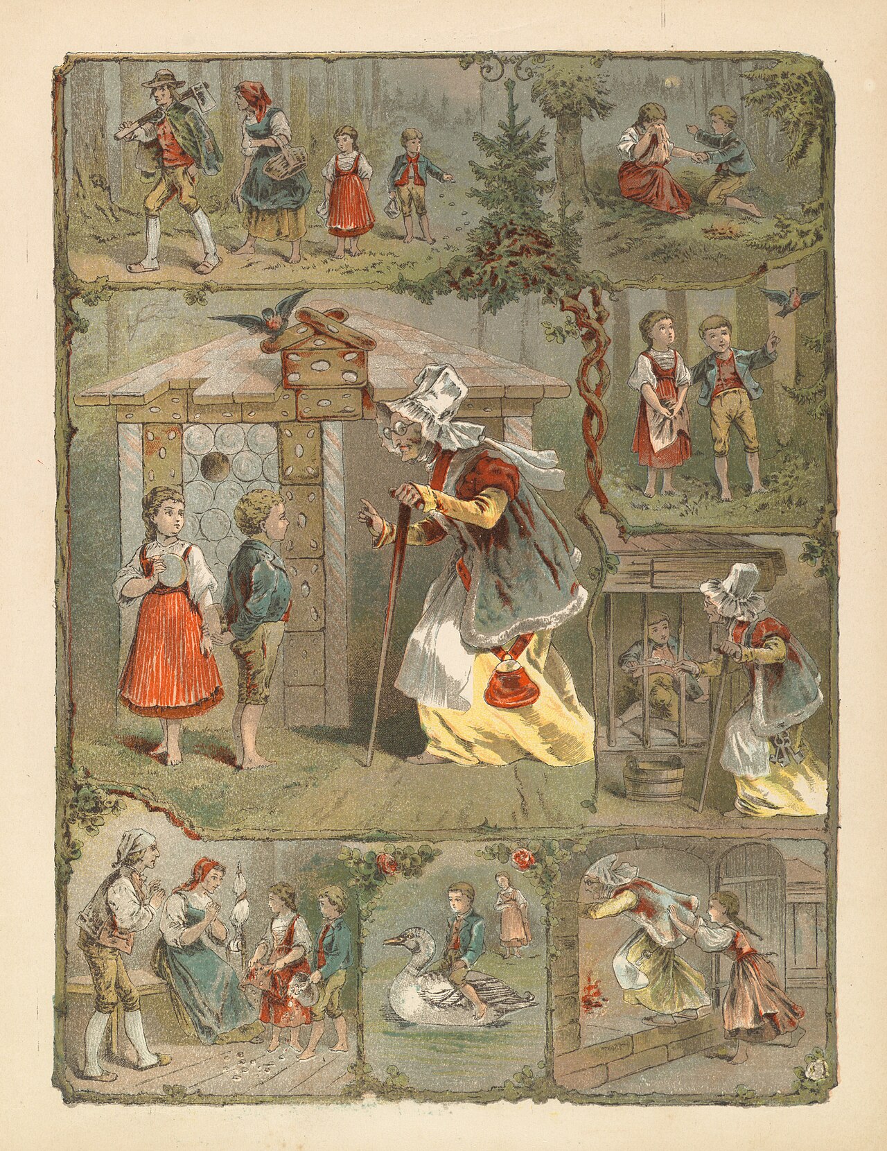 Brothers Grimm, Wilhelm Grimm, Jacob Grimm: Hans en Grete (Dutch language, 1870)