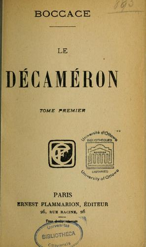 Giovanni Boccaccio: Le Décaméron (French language, 1911, Flammarion)