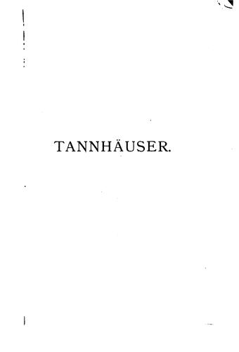 Richard Wagner: Tannhäuser und der Sängerkrieg auf Wartburg (1901, A. Fürstner)