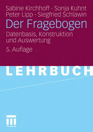 Sabine Kirchhoff: Der Fragebogen (German language, 2010, Vs Verlag Fur Sozialwissenschaften)